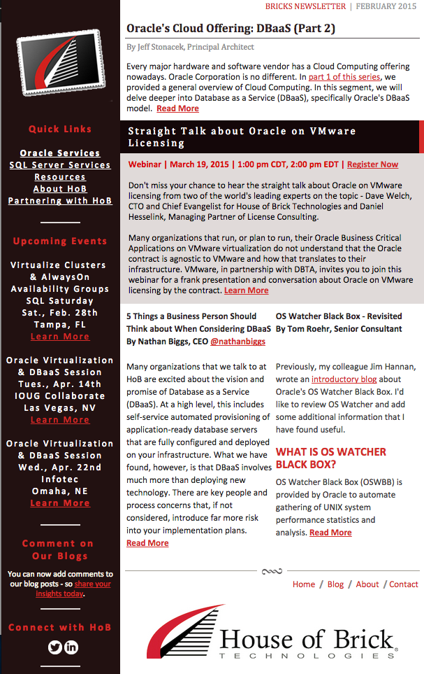 Newsletter Feb 2015