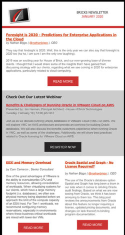 ORACLE SPATIAL AND GRAPH, ESXI AND MEMORY OVERHEAD, VMC ON AWS WEBINAR, AND MORE