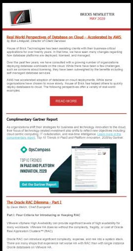 REAL WORLD PERSPECTIVES OF DB ON CLOUD, ORACLE RAC DILEMMA, COMPLIMENTARY GARTNER REPORT, AND MORE