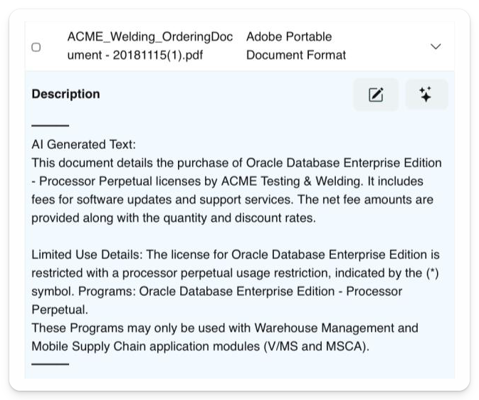 supporting document description in opscompass